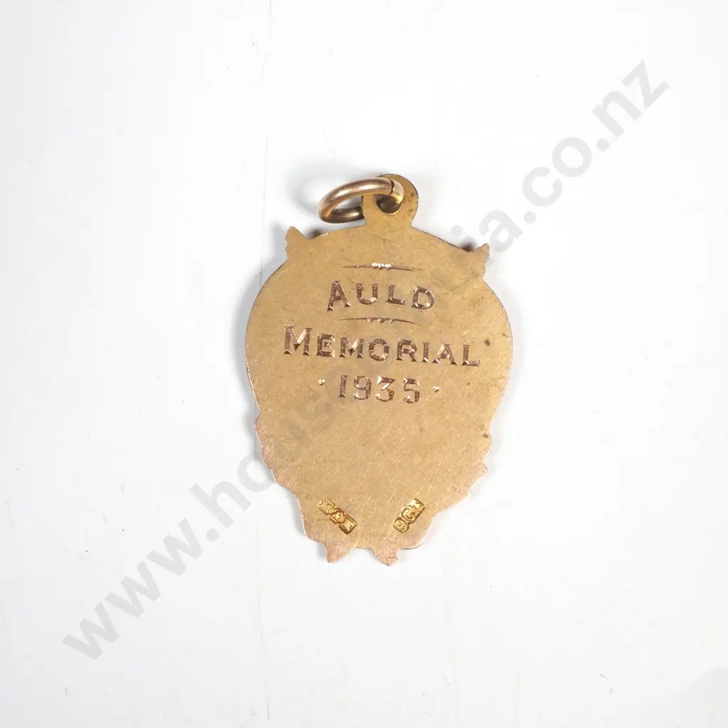 Antique Wellington Rugby Cap w Gold Bullion Braid & 9ct Gold Fob Medal for AULD Memorial 1935 Image 1++