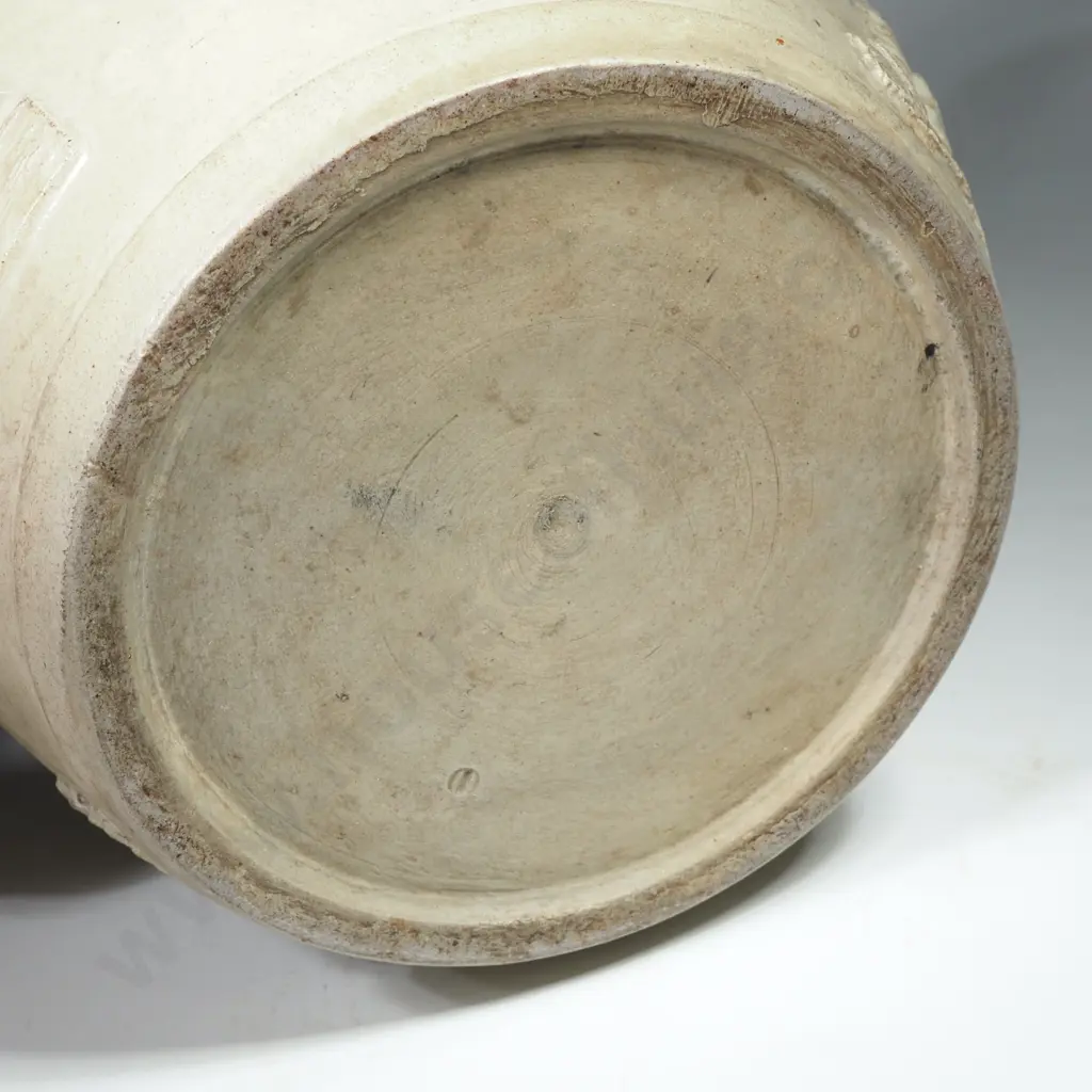 Antique 19th Century English Salt Glazed Stoneware Hunting or Harvest Jugs Image 1++