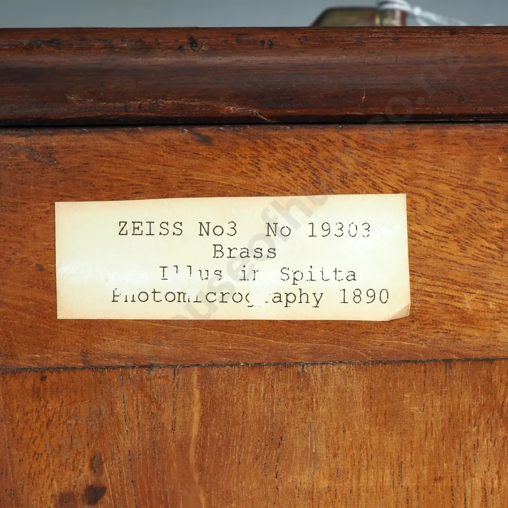Antique Brass Carl Zeiss No 3 Monocular Microscope (Serial No. 19303) Housed in a Fitted Wooden Carrying Case Approx1892 Image 1++