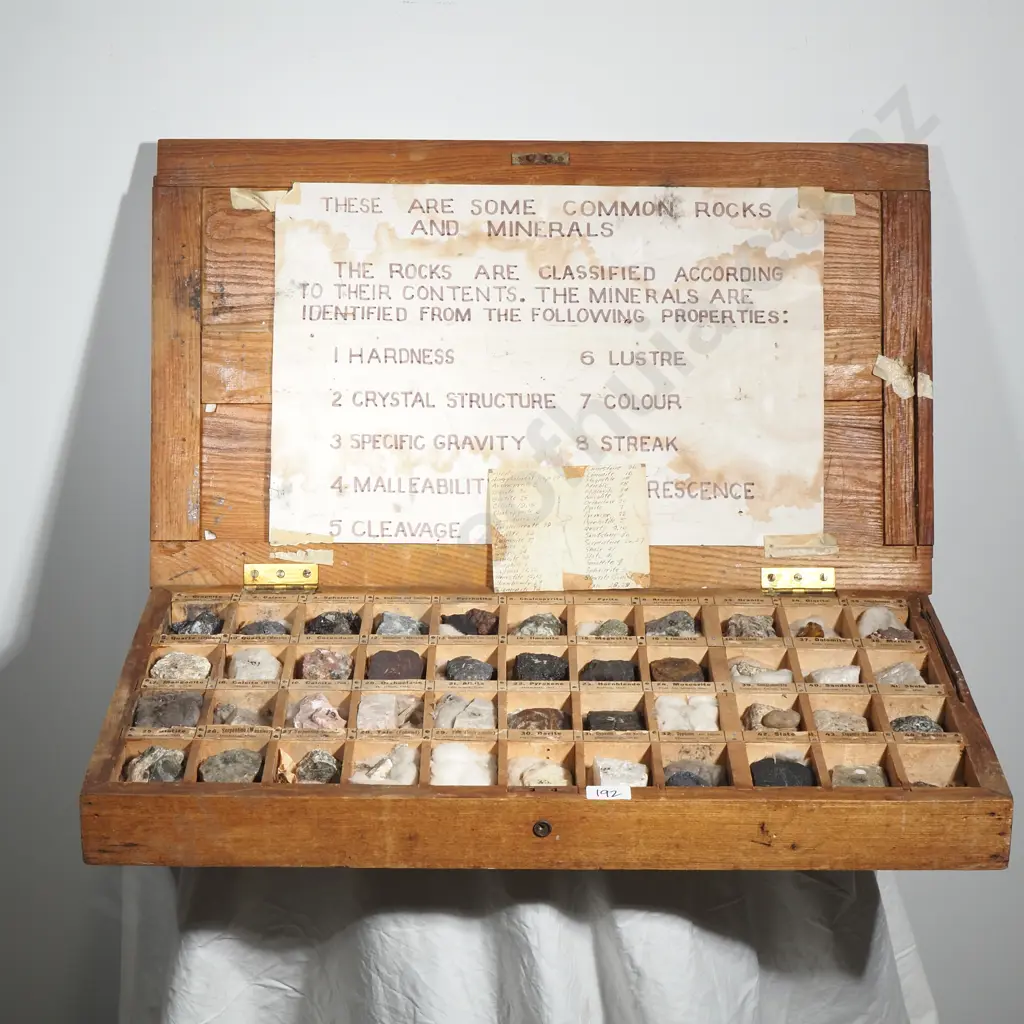 Vintage Boxed Rock & Mineral Set Designed to Teach Geology through Hands on Identification. Image 1++