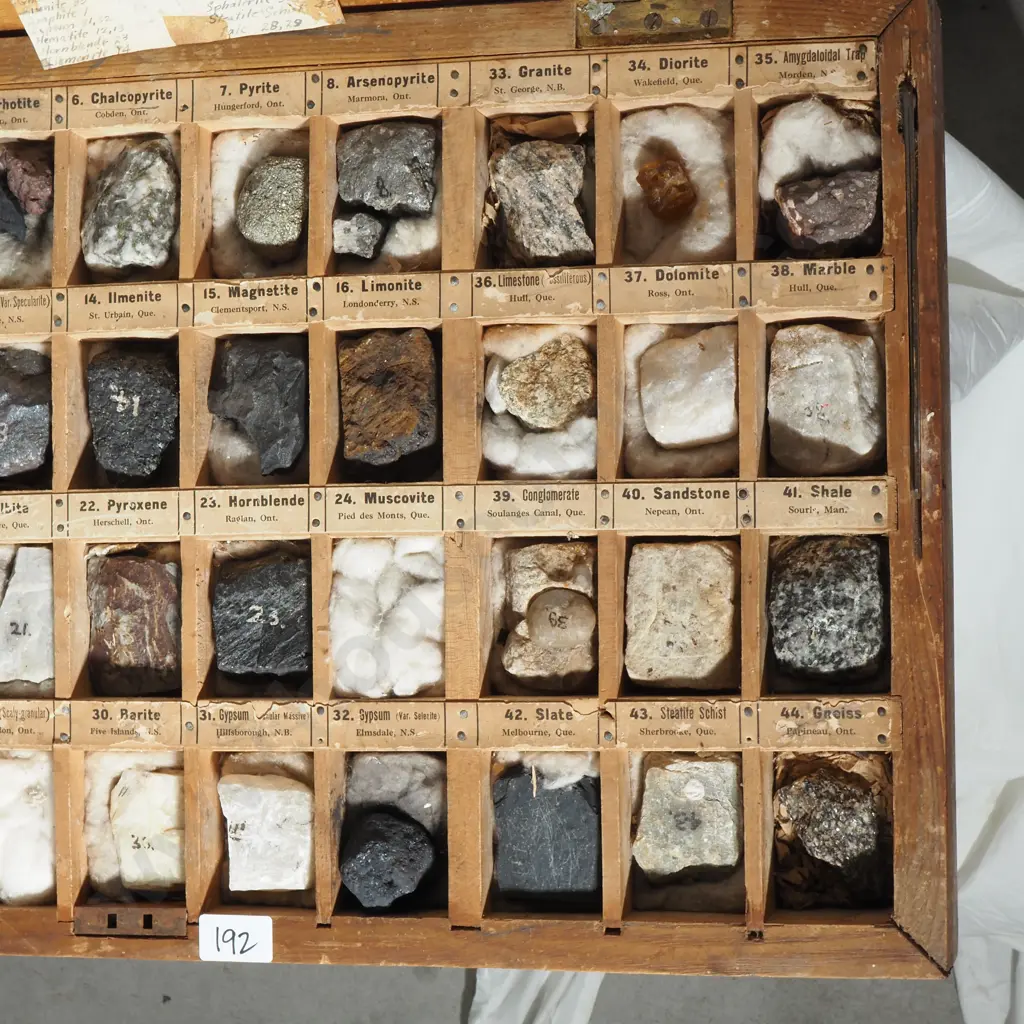 Vintage Boxed Rock & Mineral Set Designed to Teach Geology through Hands on Identification. Image 1++