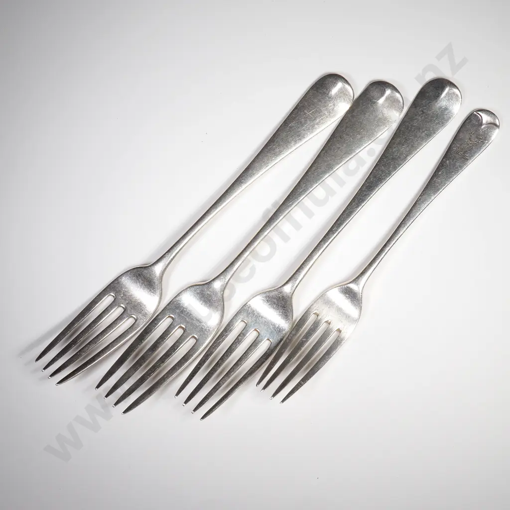Four Sterling Silver Forks - Various Sizes - All British Hallmarks Image 1++