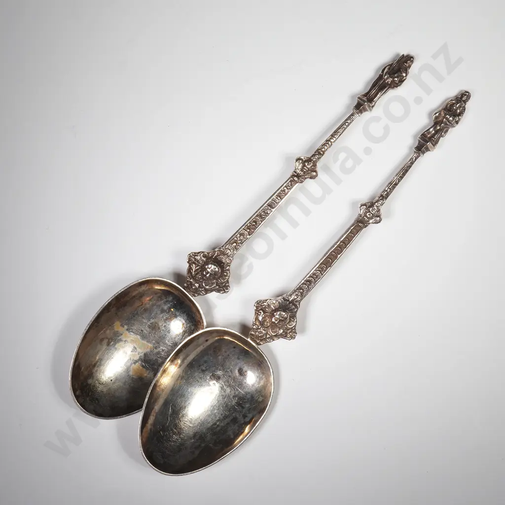 Two Continental Silver Apostle Spoons Image 1++