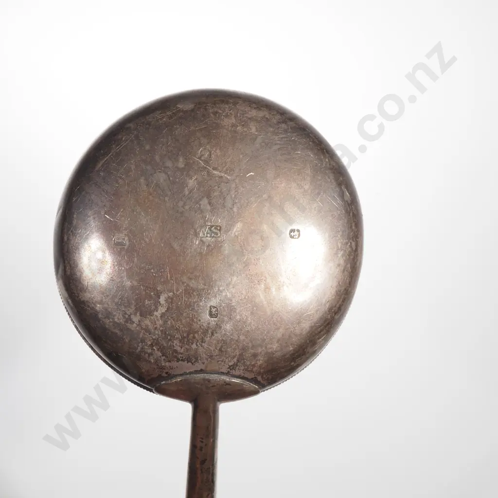 Large Antique Sterling Silver & Bone Toddy Ladle - English Hallmarks Image 1++