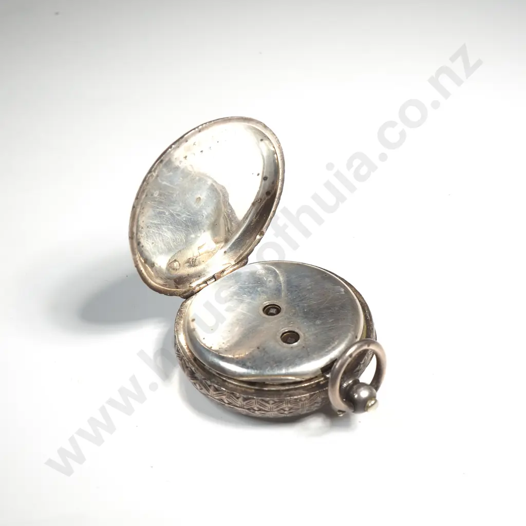 Antique Sterling Silver Ladies Pocket Watch A/F Image 1++