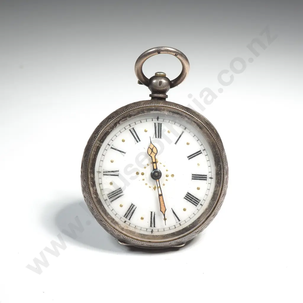 Antique Sterling Silver Ladies Pocket Watch A/F Image 1++