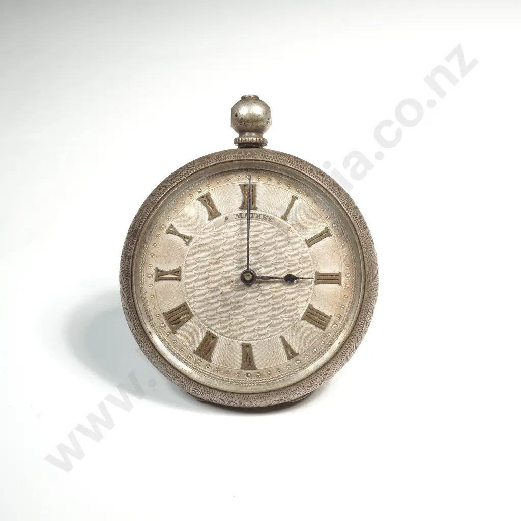 Antique Sterling Silver Ladies Pocket Watch A/F Image 1++