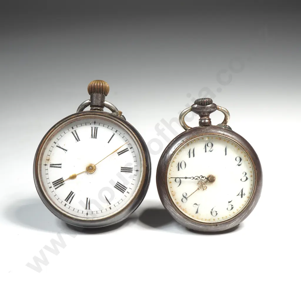 Two Steel Cased Ladies Pocket Watch & a Silver Escort Branded Ladies Wristwatch Image 1++