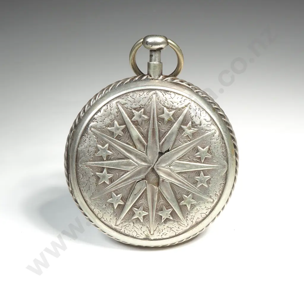 Large Interesting & Ornate Pocket Watch A.F Image 1++