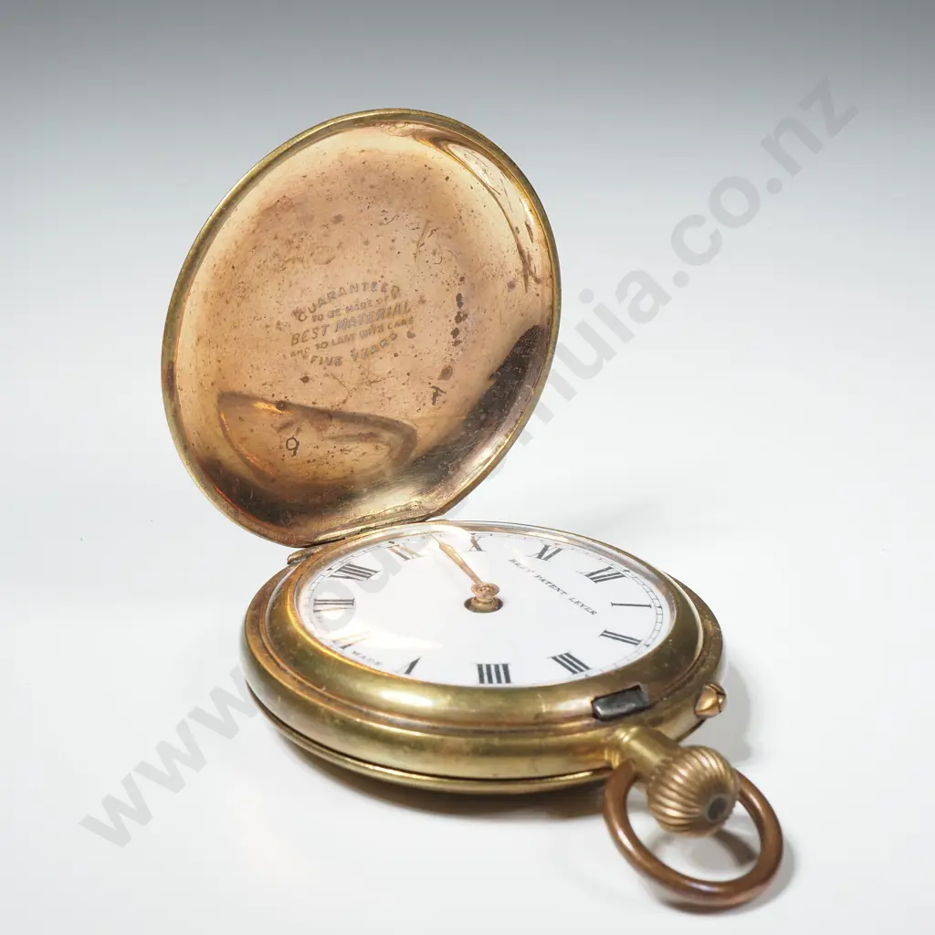Rolled Gold Best Patent Level Pocket Watch Image 1++