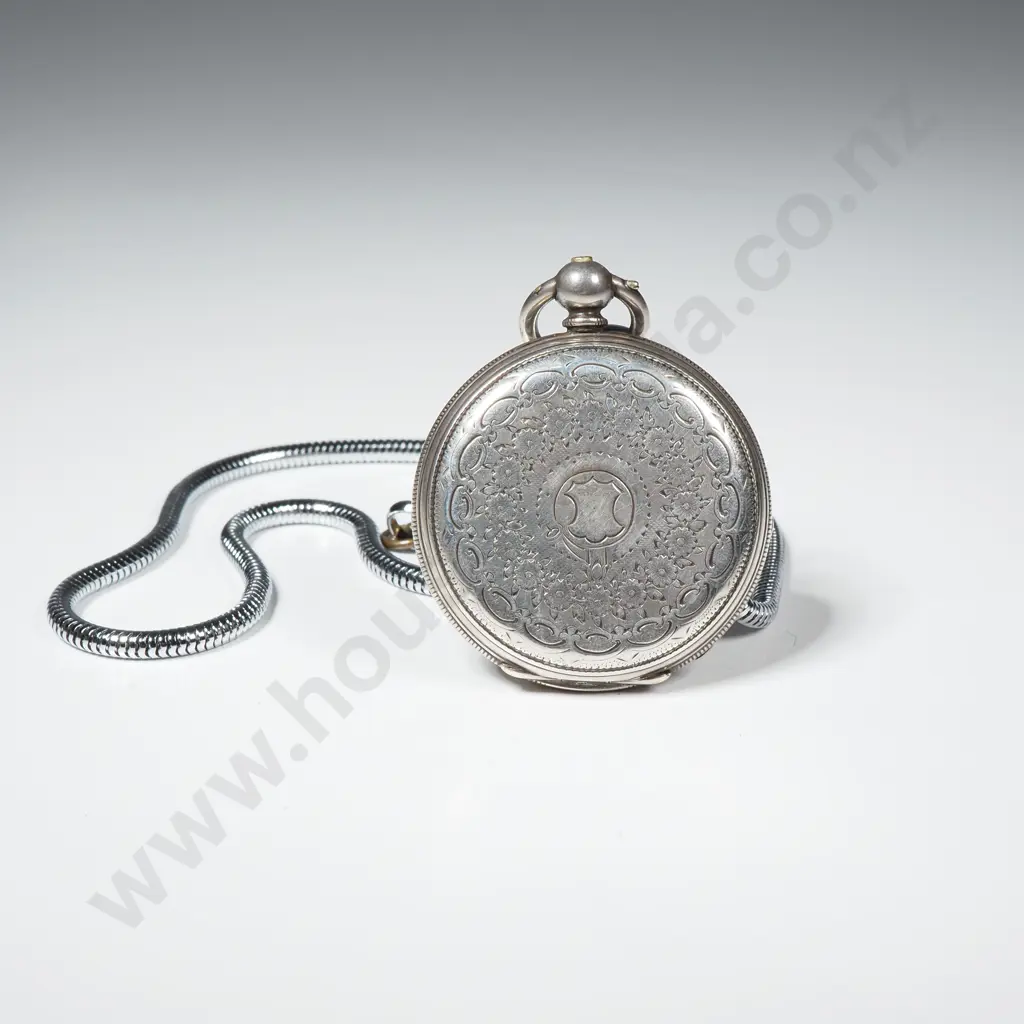 Sterling Silver Pocket Watch A/F Image 1++