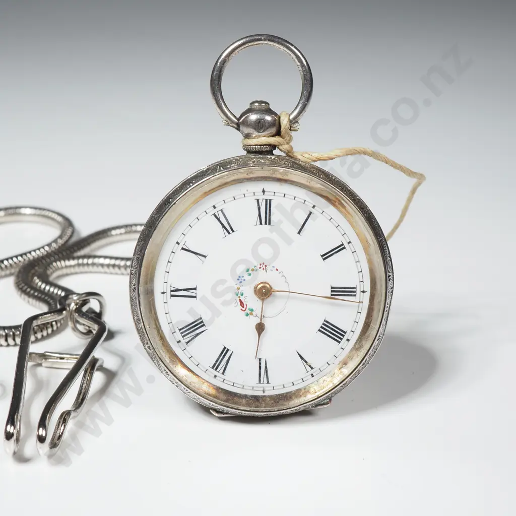 Sterling Silver Pocket Watch A/F Image 1++