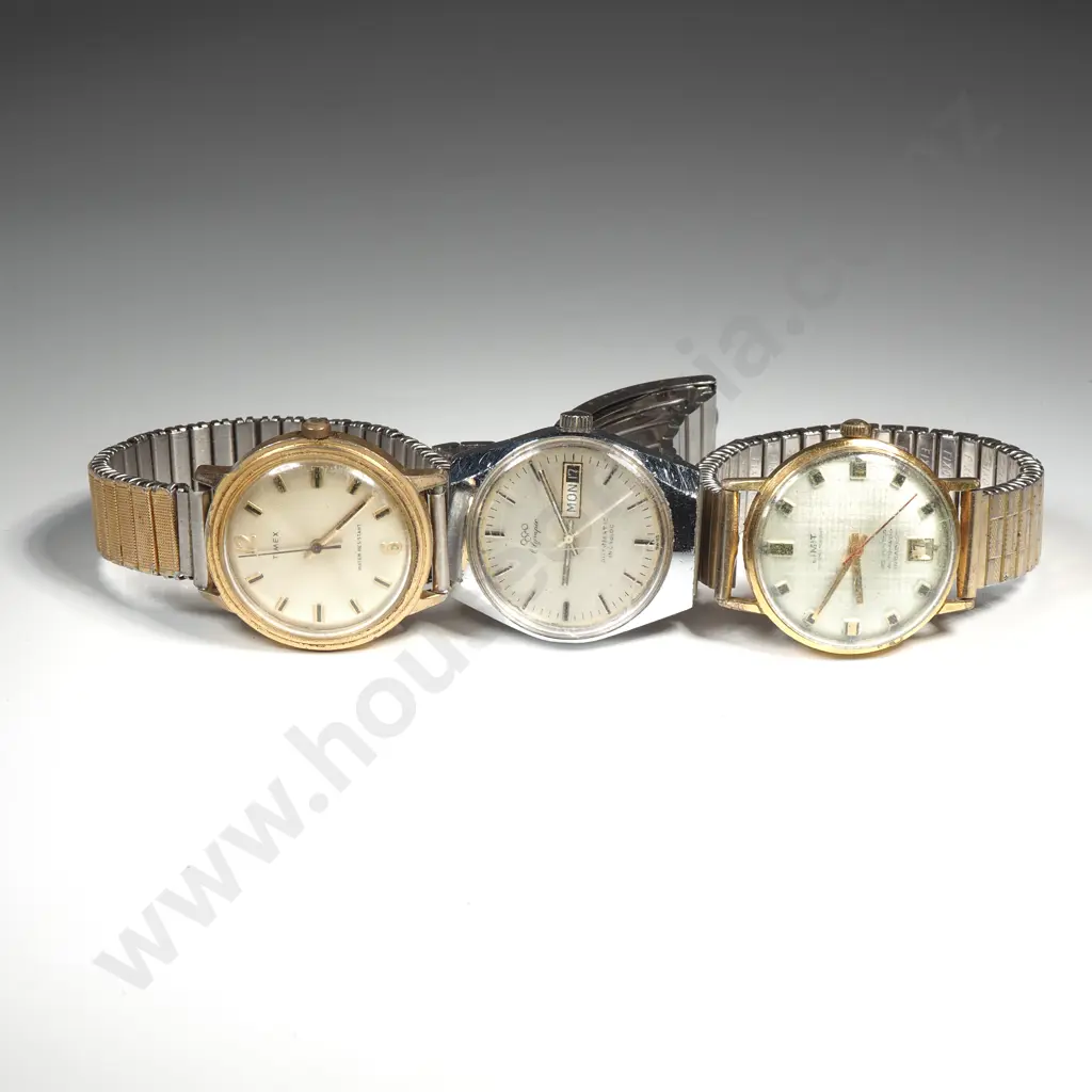 3 Vintage Automatic Gents Wrist Watches AF Image 1++