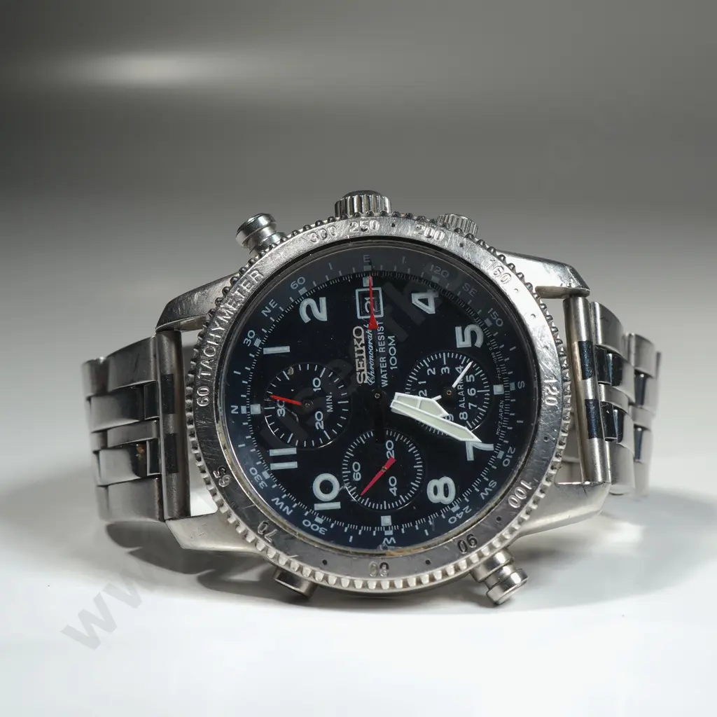 Vintage Seiko Chronograph Gents Wrist Watch Image 1++