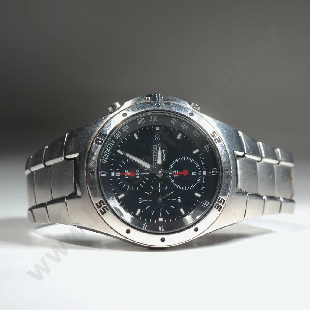 Vintage Seiko Chronograph Gents Wrist Watch Image 1++