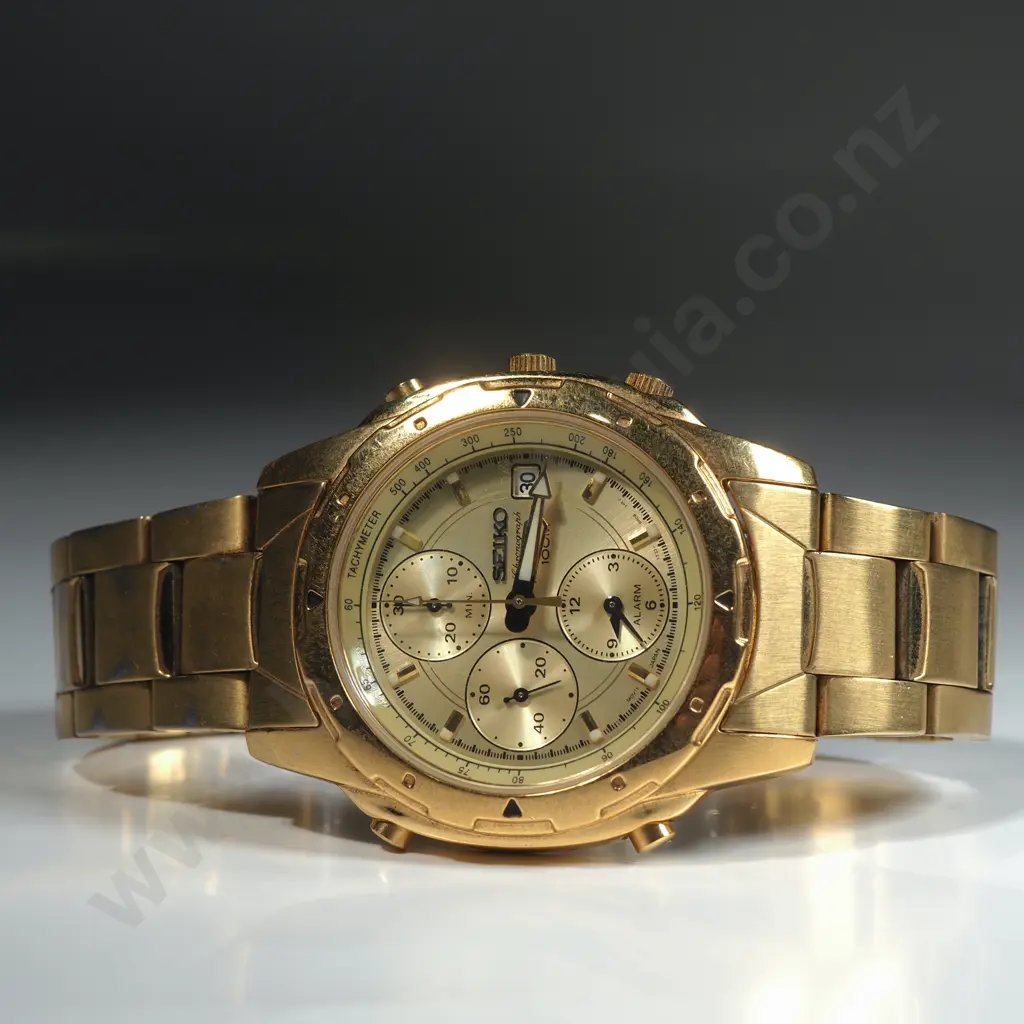 Vintage Seiko Chronograph Gents Wrist Watch Image 1++