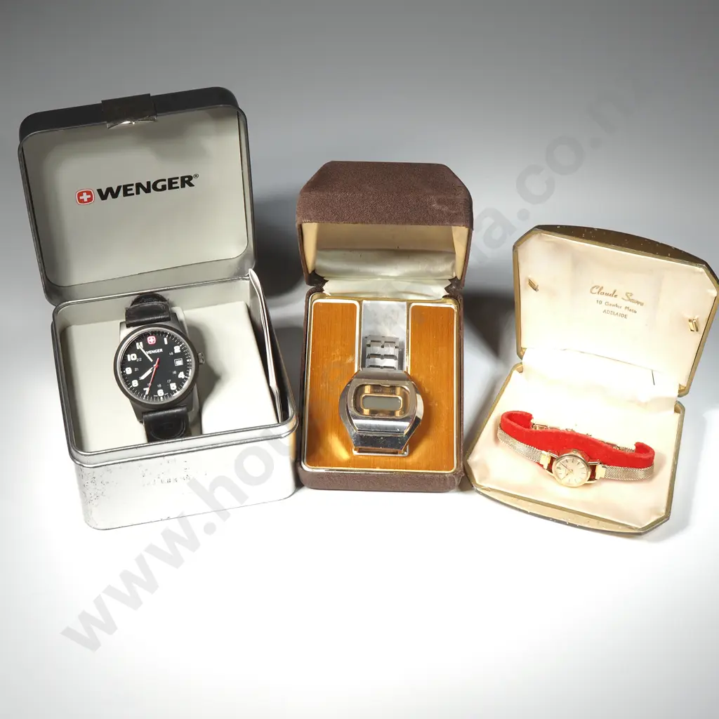 Three Wristwatches in Original Cases Image 1++