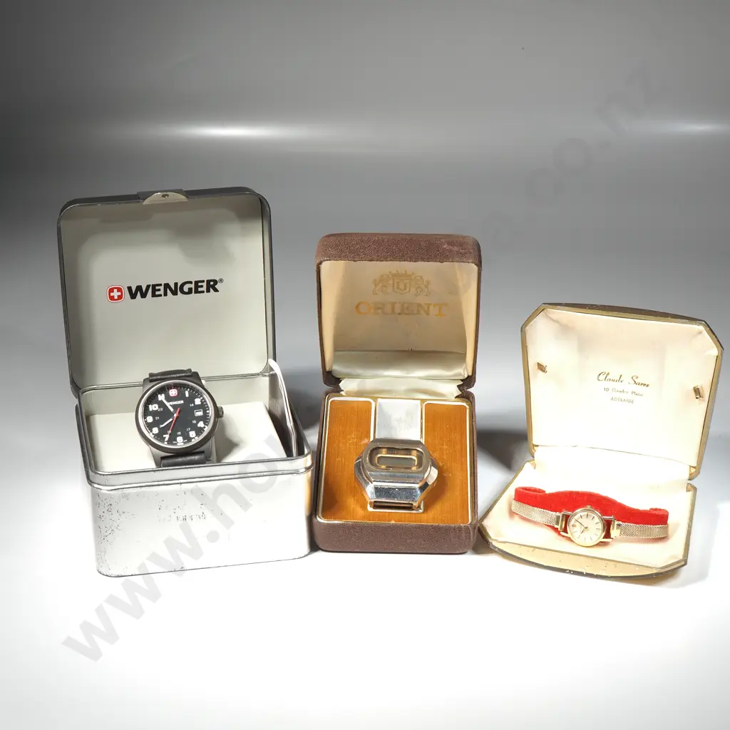 Three Wristwatches in Original Cases Image 1++