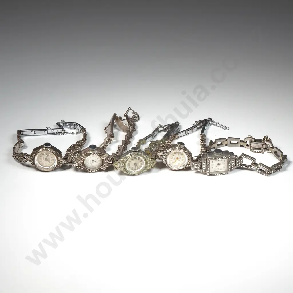 Assorted Lot of Vintage Marcasite Wristwatches Image 1++