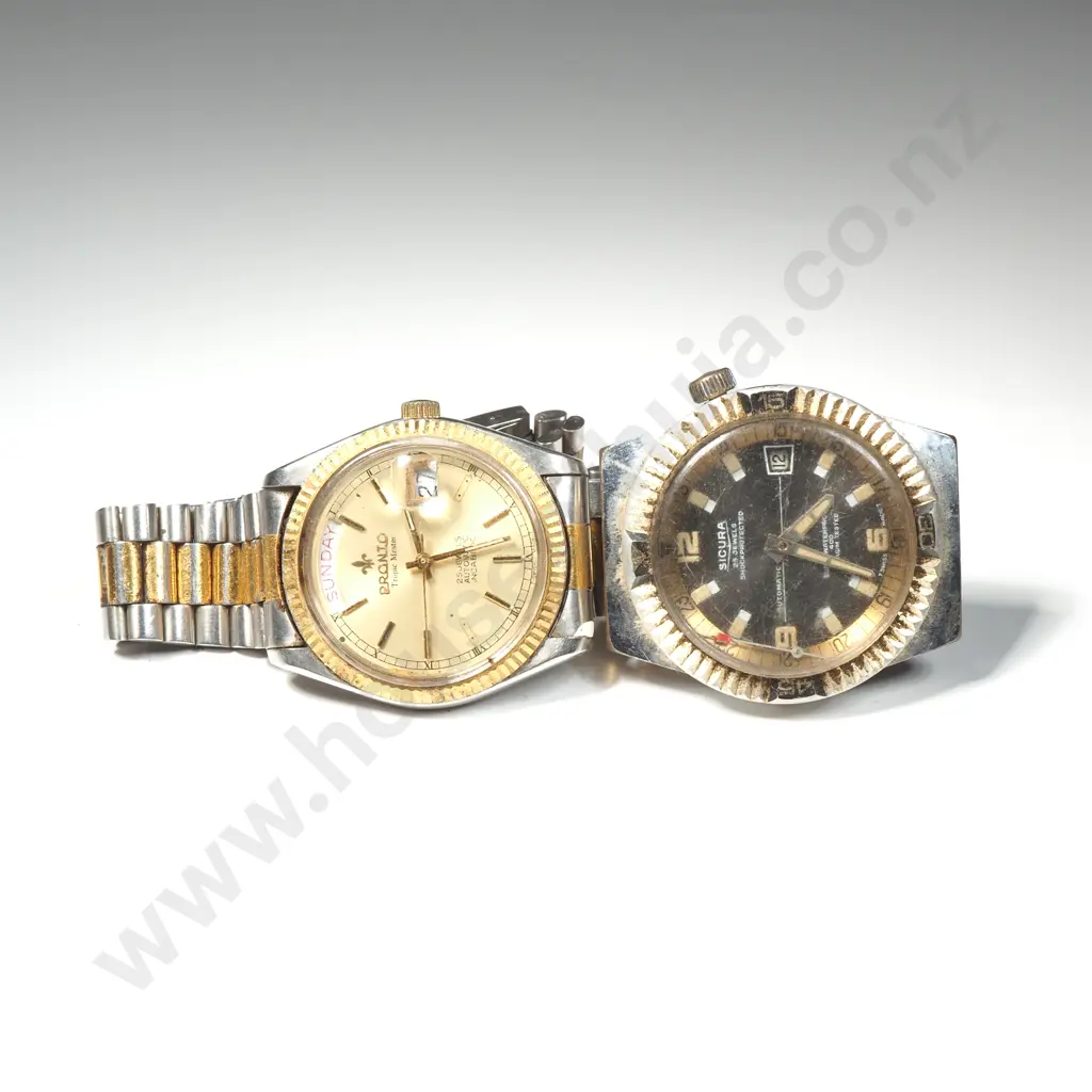 Two Vintage Gents Wristwatches A/F Image 1++