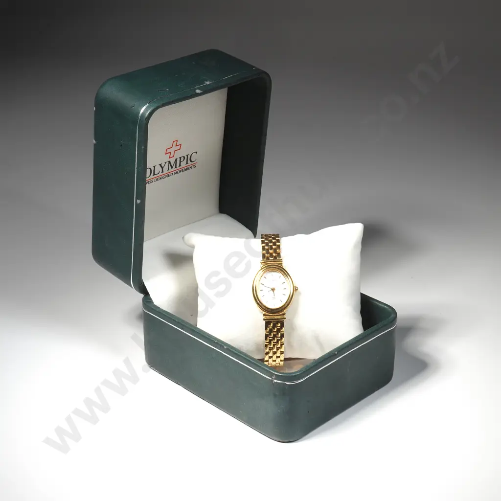 Cased Olympic Wrist Watch Image 1++