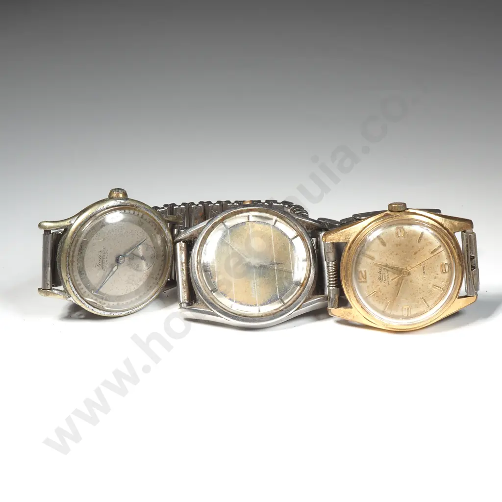 Three Vintage Gents Wristwatches Image 1++
