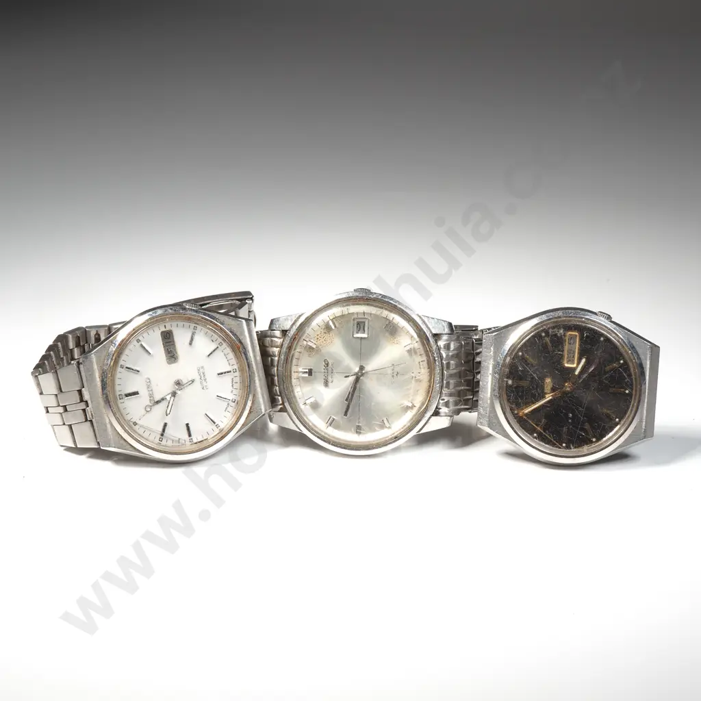 Three Vintage Seiko Wristwatches All A/F Image 1++