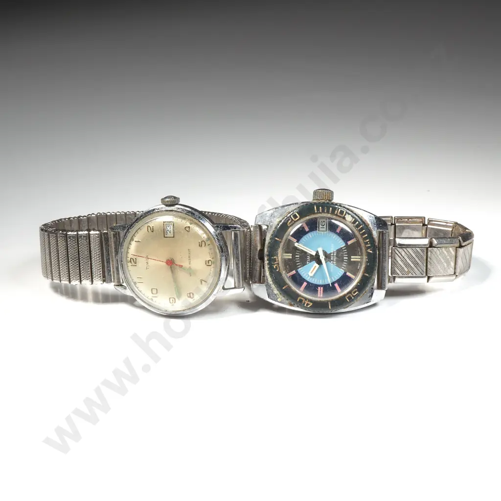 Pair Of Vintage Automatic Gents Wrist Watches AF Image 1++