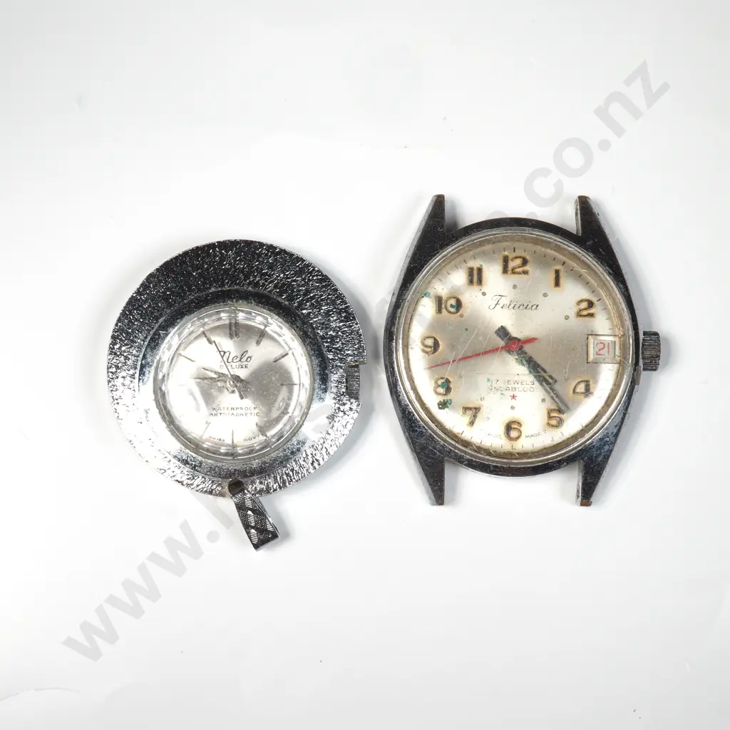 Pair Of Vintage Gents Wrist Watch Heads AF Image 1++