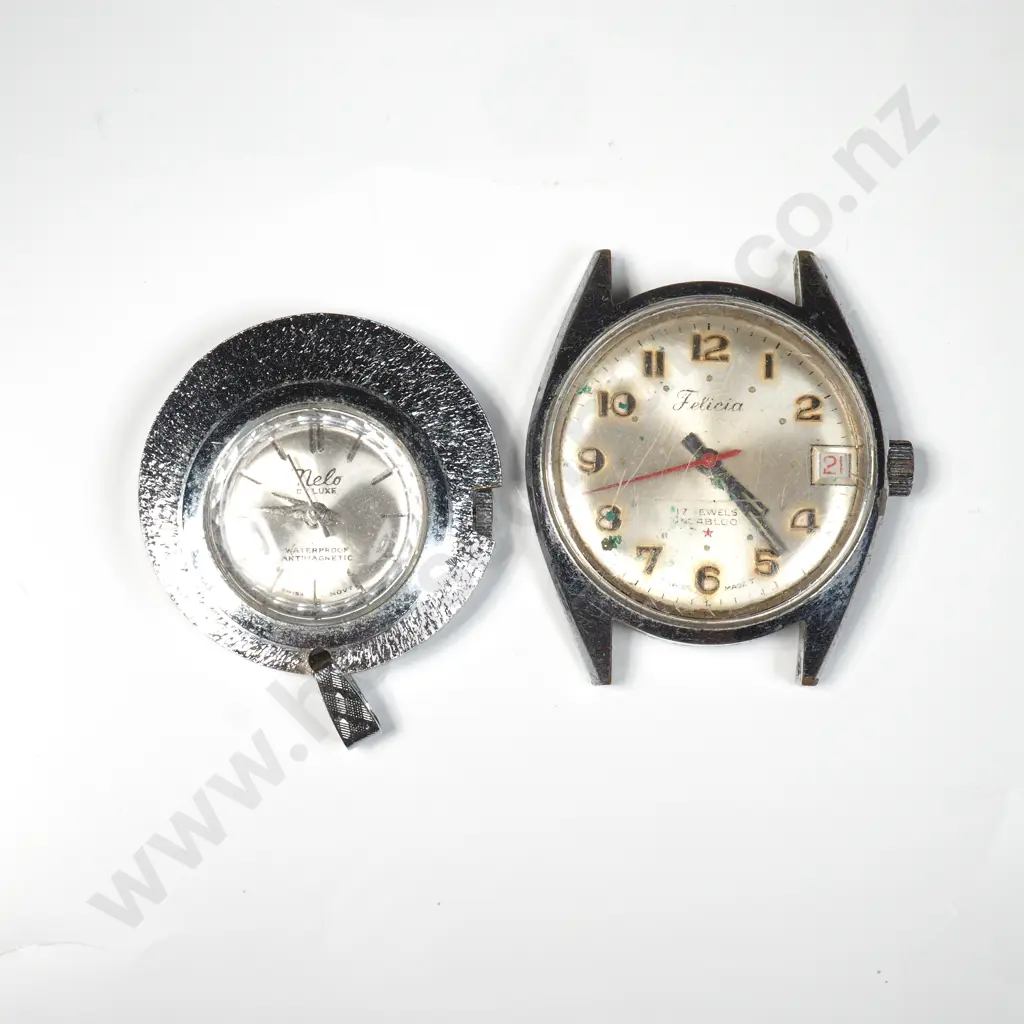 Pair Of Vintage Gents Wrist Watch Heads AF Image 1++