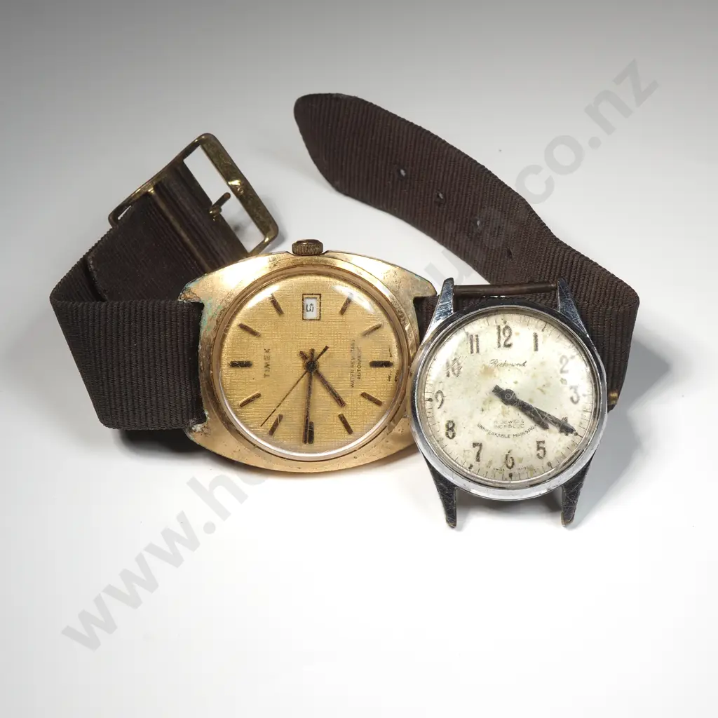 Pair Of Vintage Gents Wrist Watch & Wrist Watch Head AF Image 1++