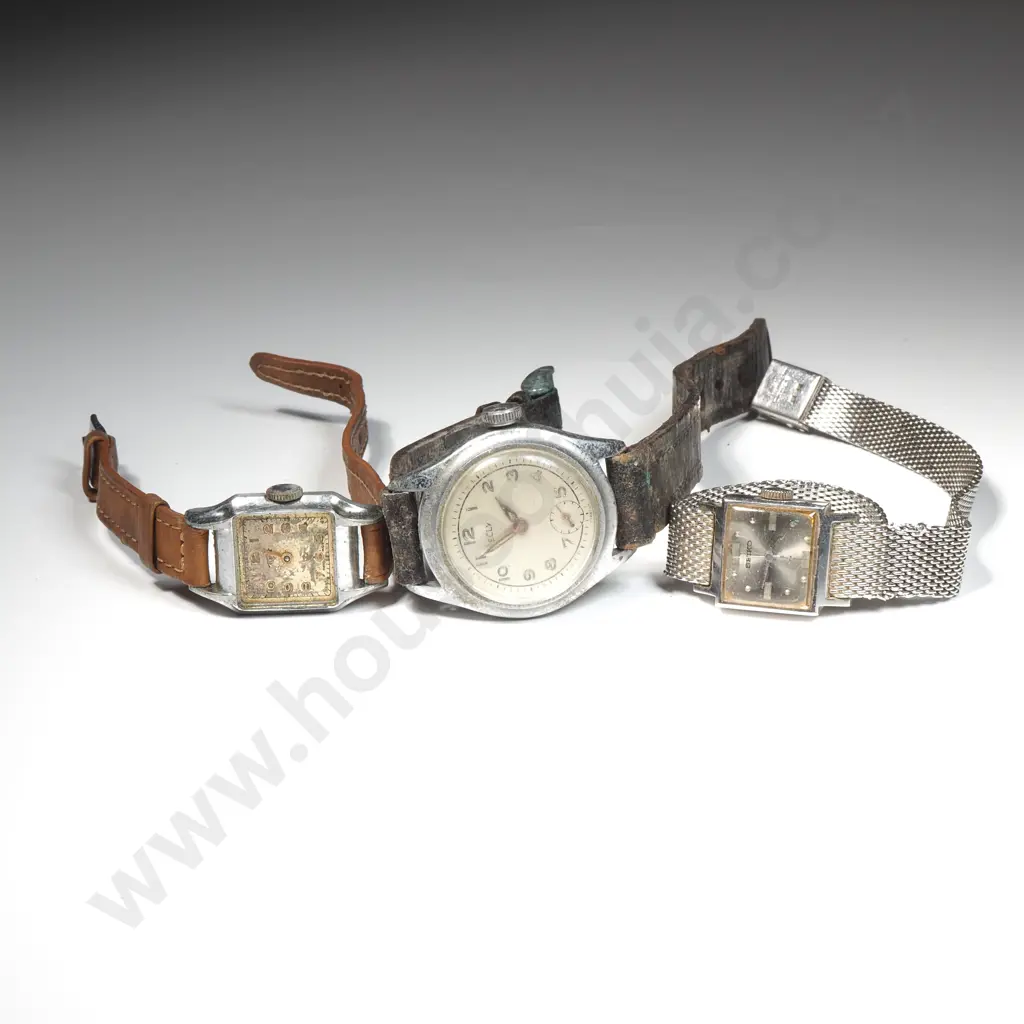 3 Vintage Gents Wrist Watches AF Image 1++