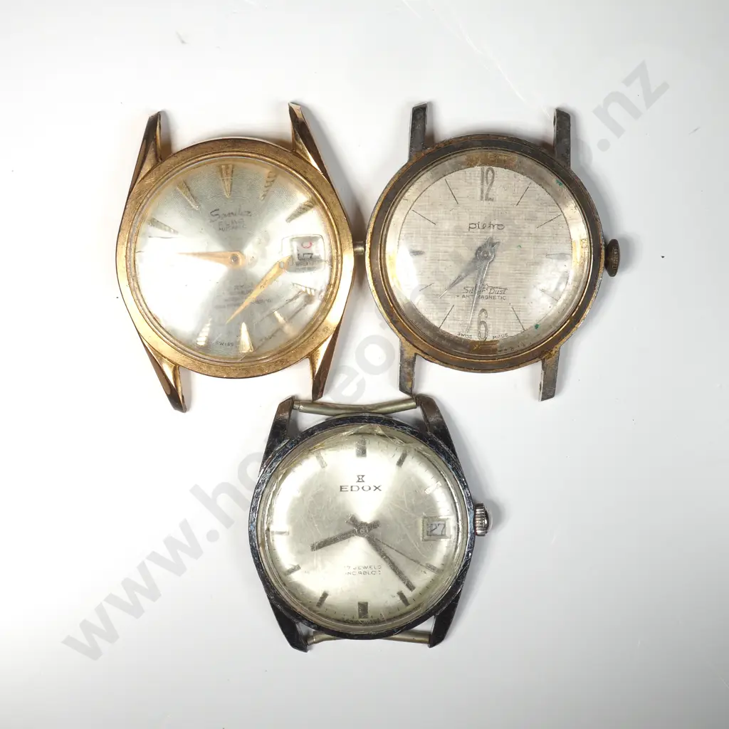 3 Vintage Gents Wrist Watch Head AF Image 1++