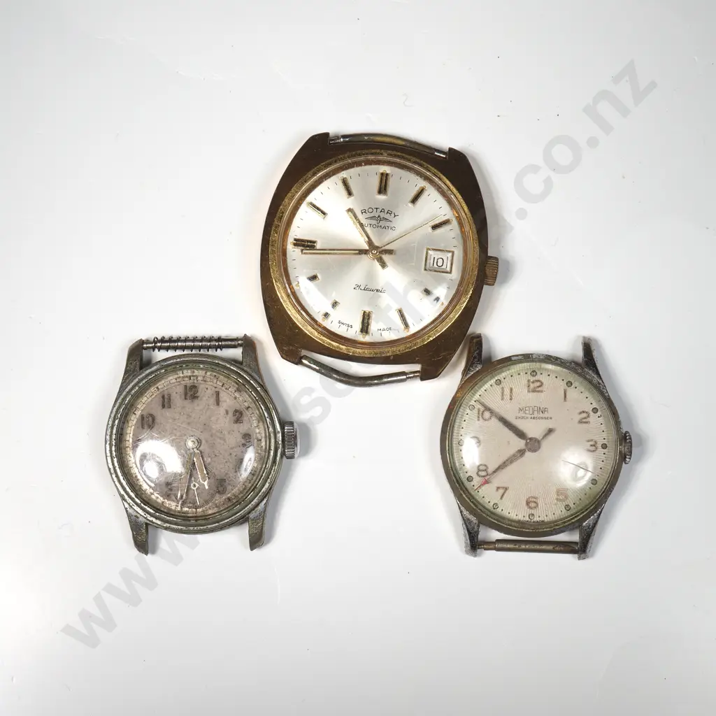 Three Vintage Wristwatch Heads Image 1++