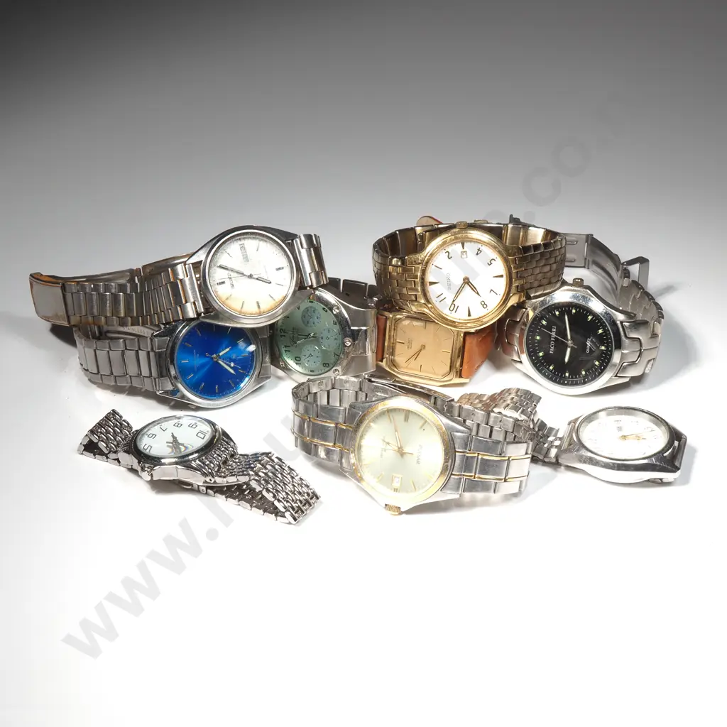 Assorted Lot of Nine Quartz Wristwatches Image 1++
