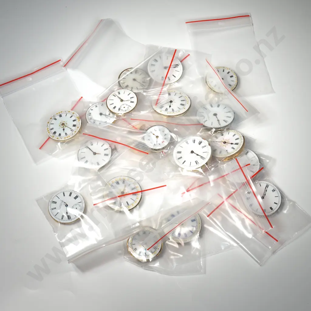 Bag Of Assorted Watch Faces & Mechanisms AF Image 1++