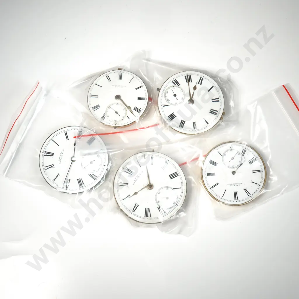 Bag Of Assorted Pocket Watch Faces & Mechanisms AF Image 1++