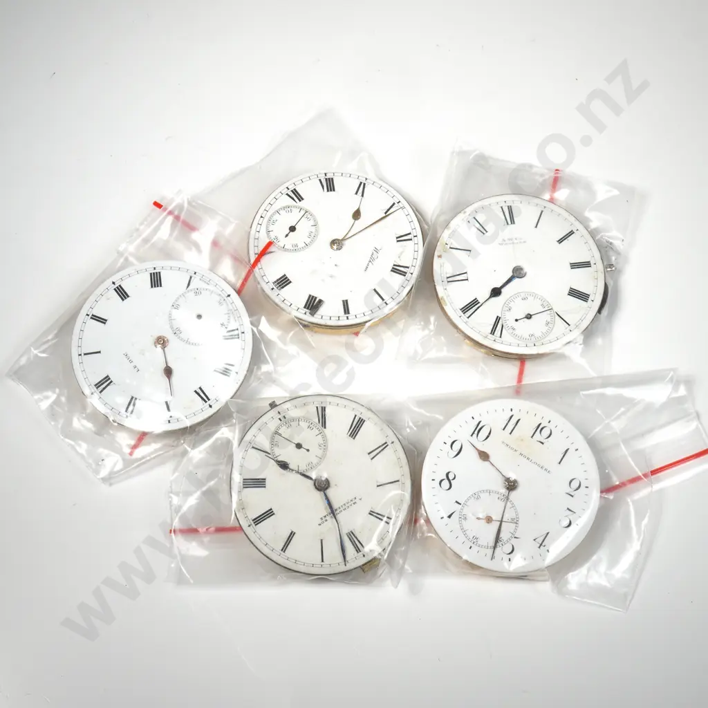 Bag Of Assorted Pocket Watch Faces & Mechanisms AF Image 1++