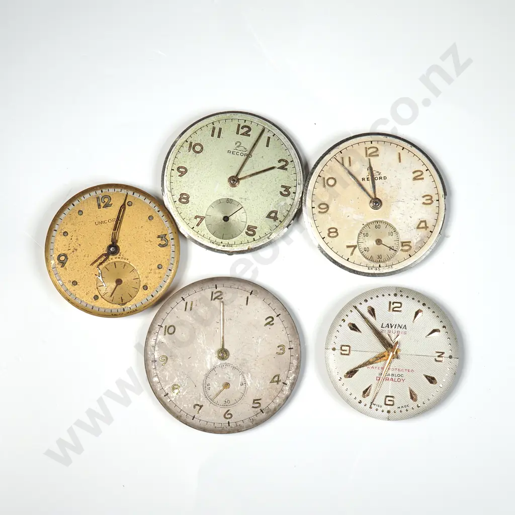 Bag Of Assorted Watch Faces & Mechanisms AF Image 1++