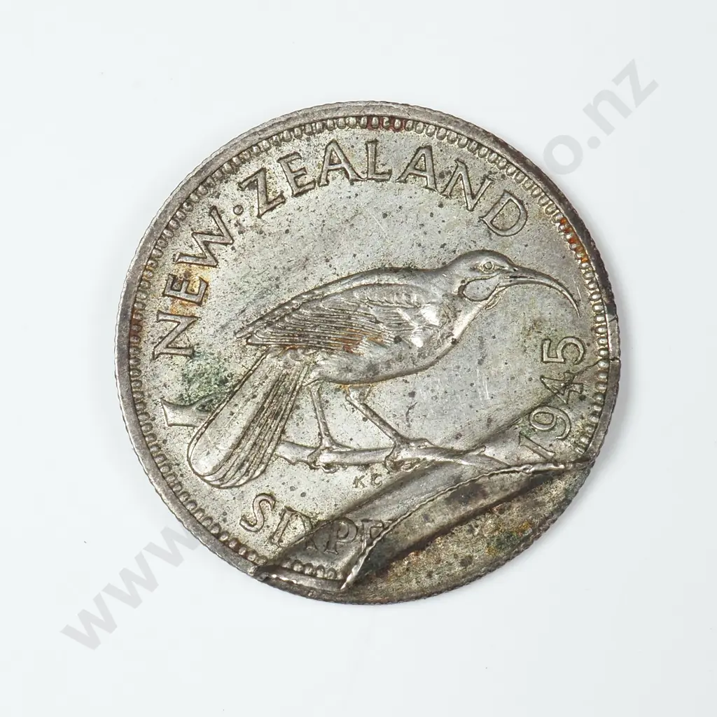 New Zealand Sixpence Error Coin Image 1++