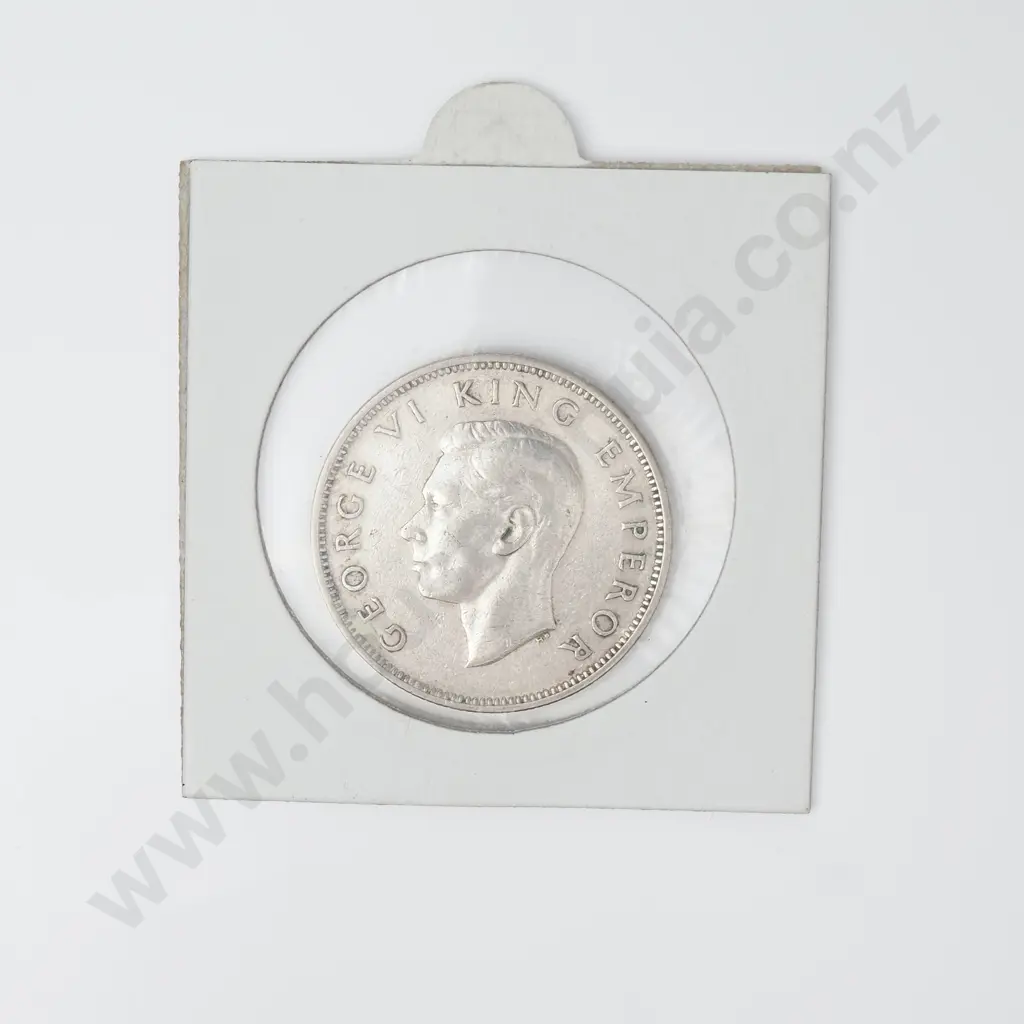 NZ 1945 Florin Image 1++
