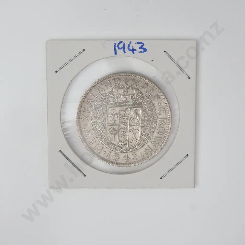 NZ 1943 Half Crown Image 1++