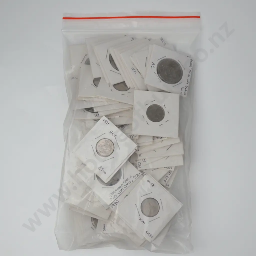 Large Assorted Lot of Carded NZ Decimal Coinage Image 1++