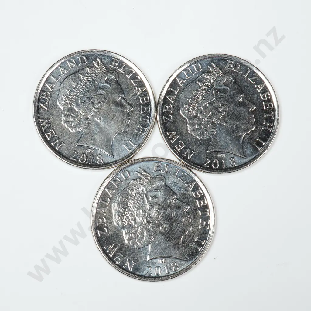 3 x New Zealand Armistice Day 50 Cent Coins Image 1++