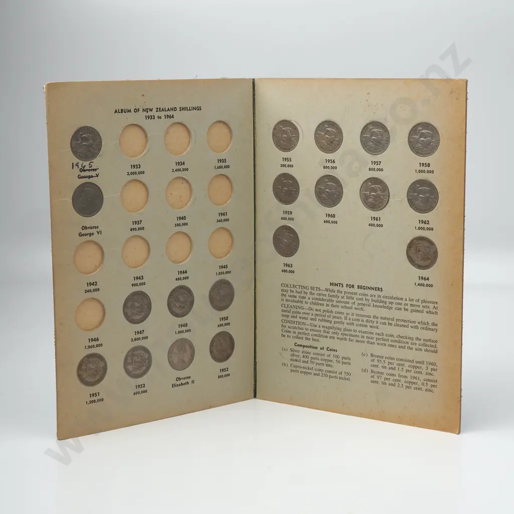 Warrior New Zealand Shilling Coin Set - Complete Post 1947 - Nothing Pre 1947 Image 1++