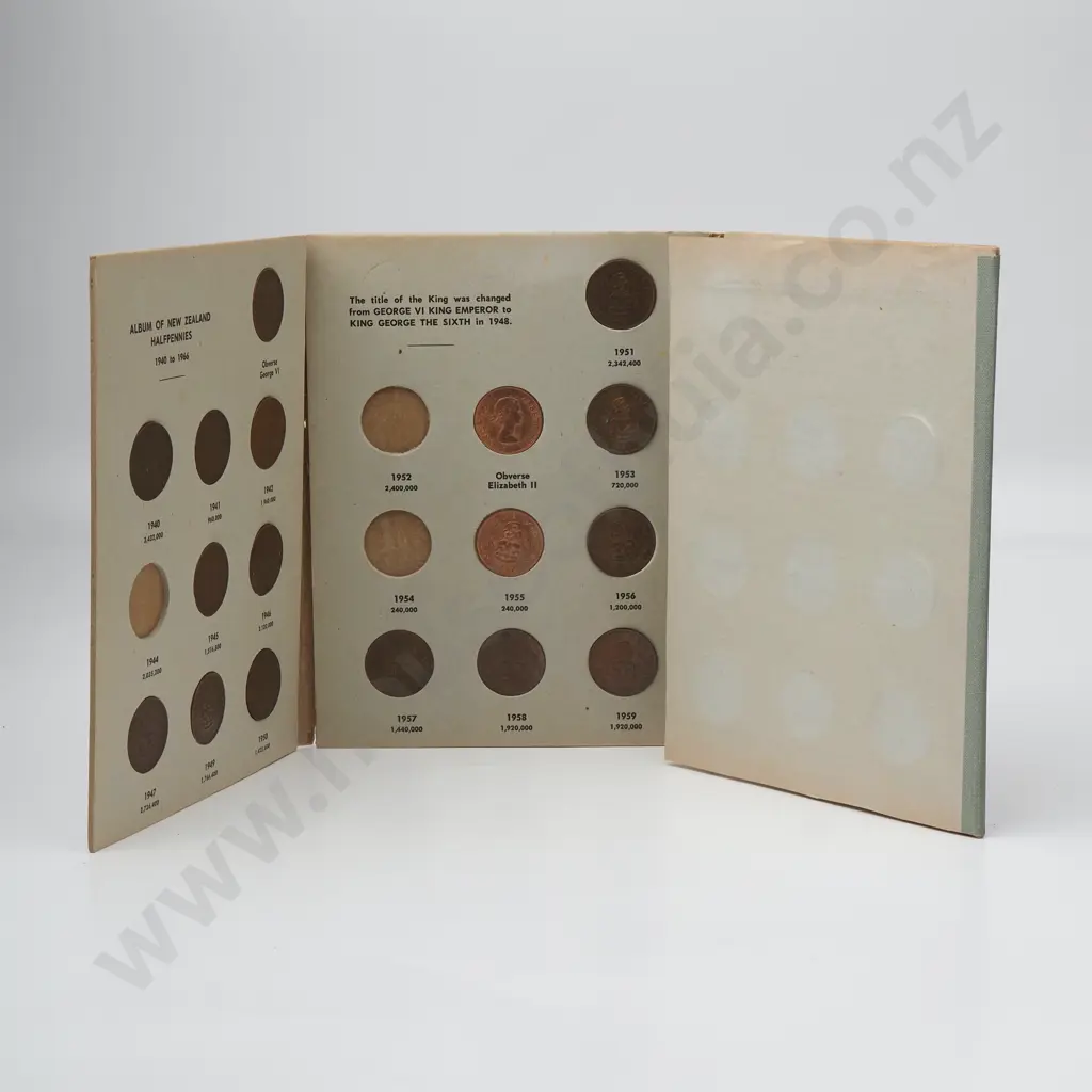 NZ Bertrand Half Penny Album - Mostly Complete Image 1++