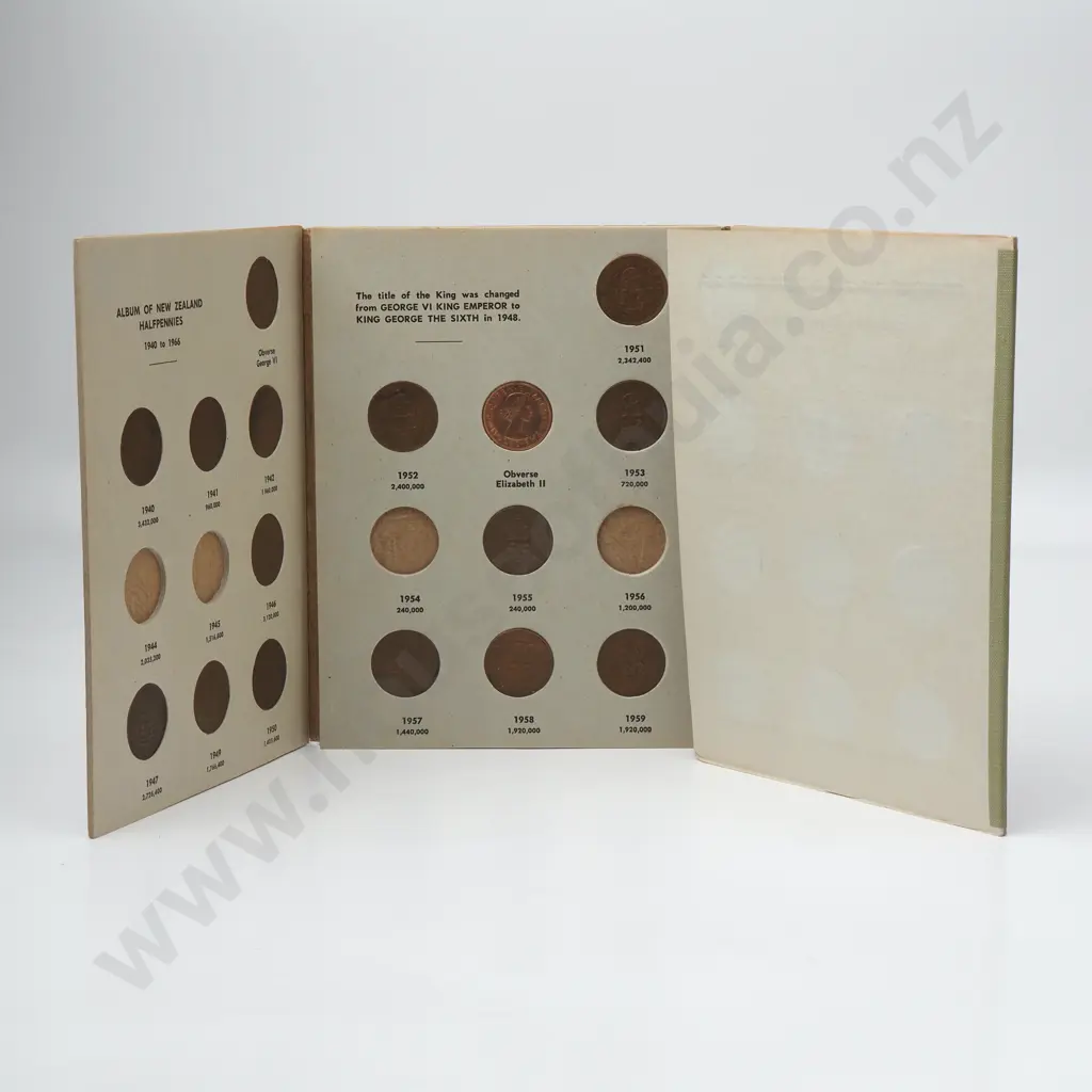 NZ Bertrand Half Penny Album - Mostly Complete Image 1++