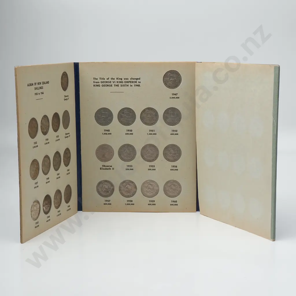 NZ Bertrand Shilling Album - Complete Image 1++