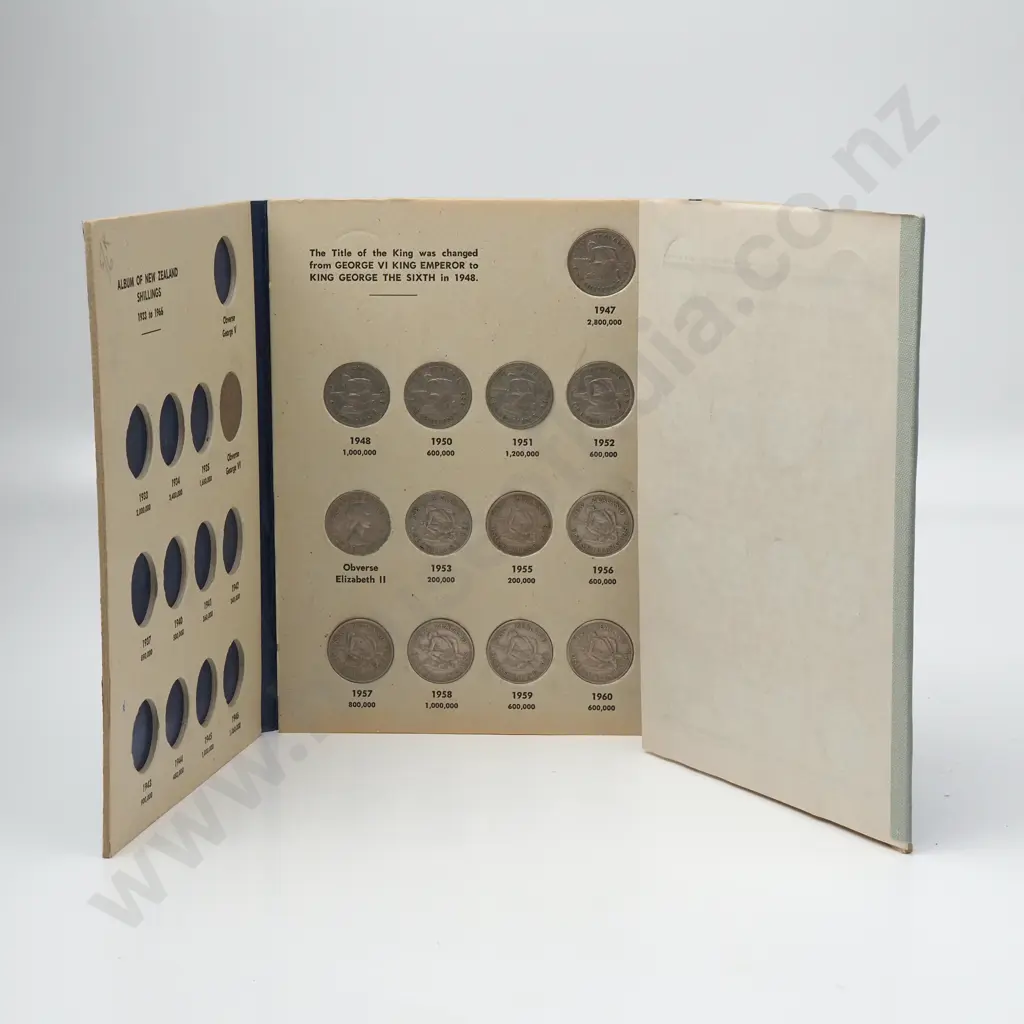 NZ Bertrand Shilling Album - Not Complete Image 1++