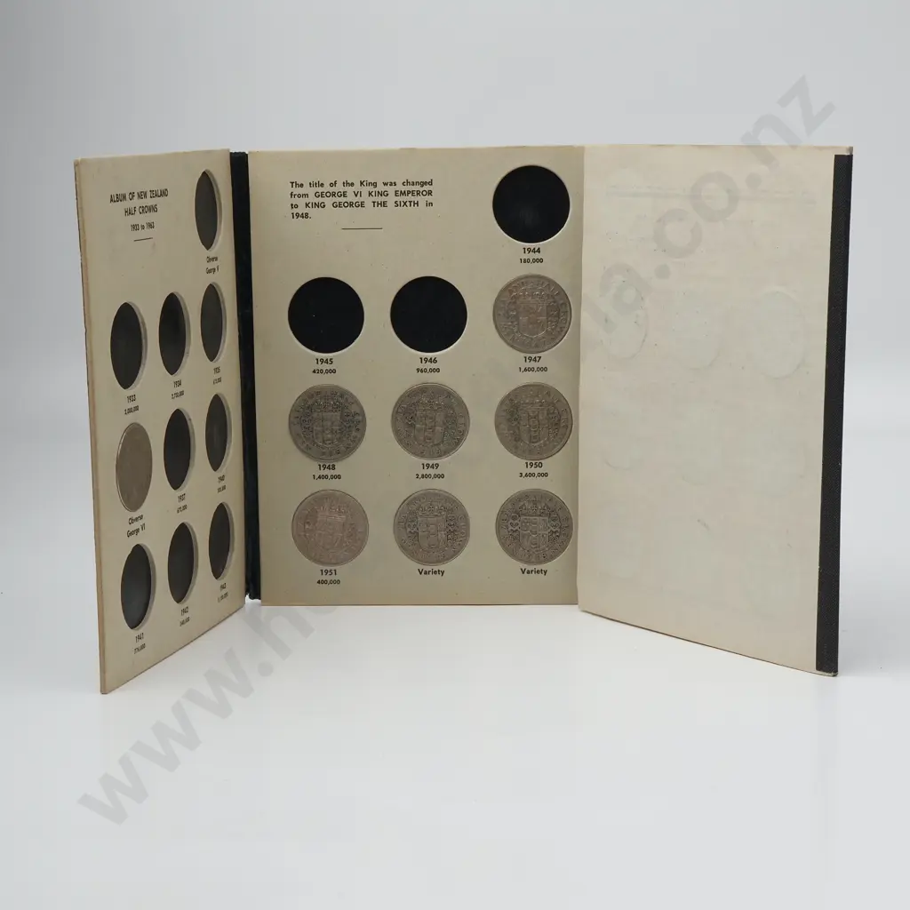 NZ Bertrand Half Crown Album - Complete Post 1947 Image 1++
